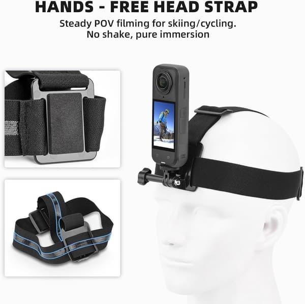 54-i-1 Actionkamera Tilbehørssett Vanntett Hus Bryststropp for GoPro Hero