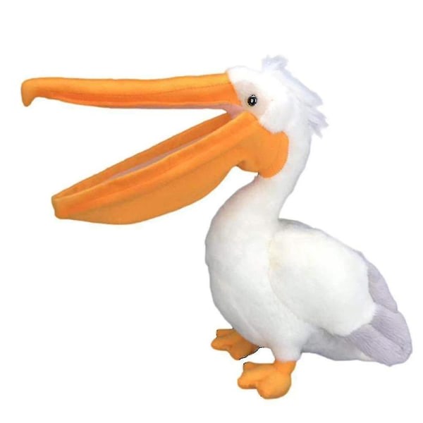 Yndig simuleret pelikandukkelegetøj Interessant plys babydukke legetøjsfugledukke