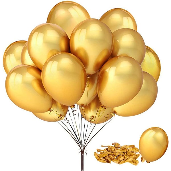 100pcs/pack 12" Gold Shiny Balloons for Party Decoration 12 inches