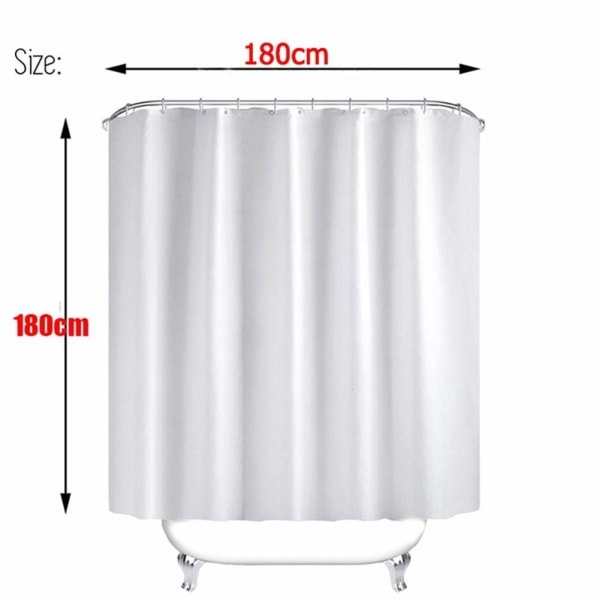 Mildew Proof Polyester Fabric Shower Curtain, Original Machine Washable Waterproof Bath Curtain 180X180Cm