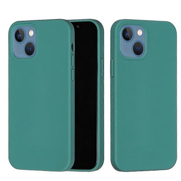 Flydende silikone beskyttelsesetui til iPhone 13 mini - Grøn Multicolor Pine Needle Green