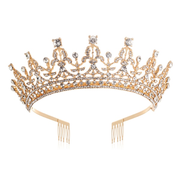 Crystal Tiara Crown strassikivellä kampa hääjuhliin Morsiuskruunun juhlat Prinsessajuhlat Syntymäpäivät