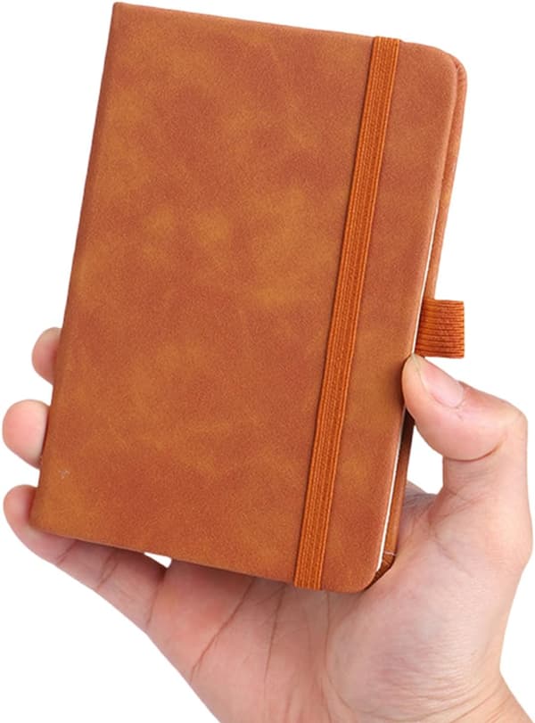 A6 Notesbog PU Læder Forretningsdagbog Journal 96 Ark Kontor Notesblok Brun