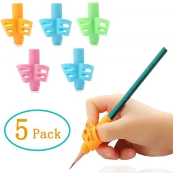 5x Kids Pencil Grip Kynäpidike Kirjoitusapu kynäpidike Asennon korjaus