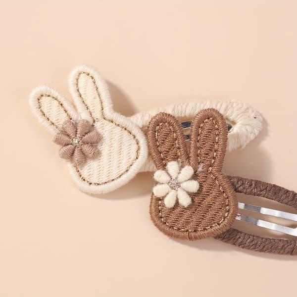 Søde Bjørne Hår Scrunchies - Bløde Plys Elastiske Hårbånd Brown