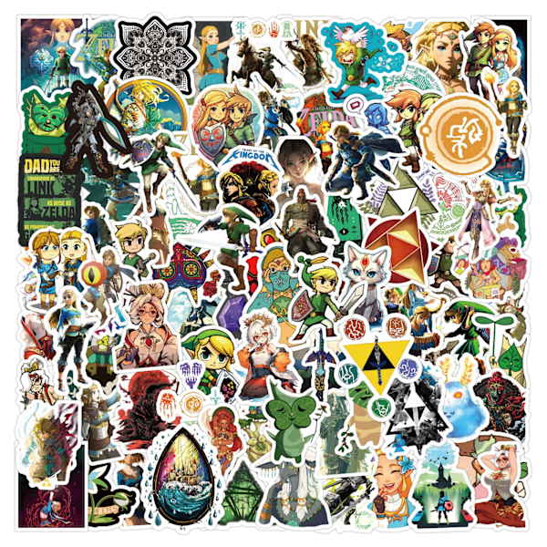 120 stk. Zelda Kingdom Tears Doodle Vandtætte Klistermærker