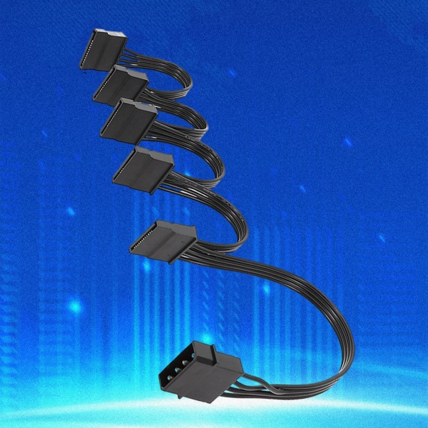 4-polet IDE Big til 2/3/4/5 harddisk Power 4P til Sata Y splitter adapterkabel null - A 0.03