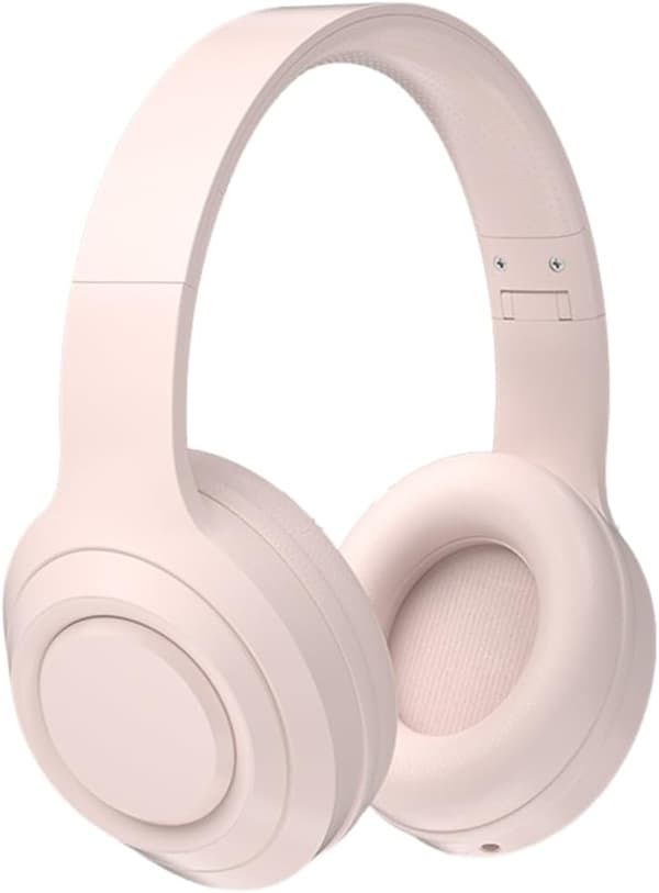 Trådløst headset 3-i-1 Bluetooth 5.0 HD-lydkvalitet Foldbart bærbart design Indbygget lydstyrkekontrol Lyserøde hovedtelefoner til hjemmekontorrejser
