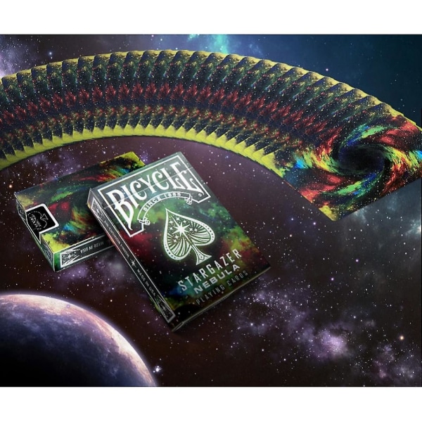 Sykkelstjerne Toppkortpoker Air Galaxy Galaxy Deck Pokerstørrelse Magisk kortspill Magic & 124; Kortspill (grønt)