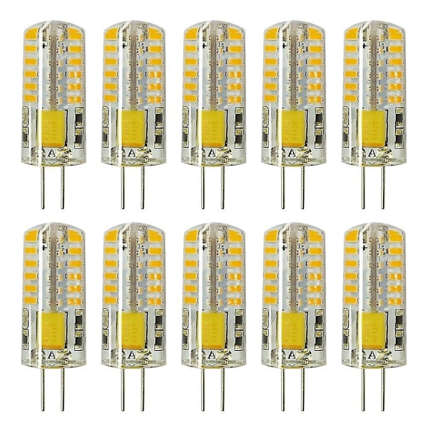 10 stk. G4 5W 3014 X 48 LED pærer med hvidt lys, AC12V, ikke-dæmpbar