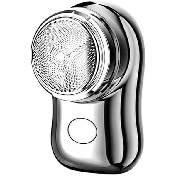 Bärbar Mini Elektrisk Rakapparat USB Laddningsbar för Män Våt Torr Tillbehör Låg Silver