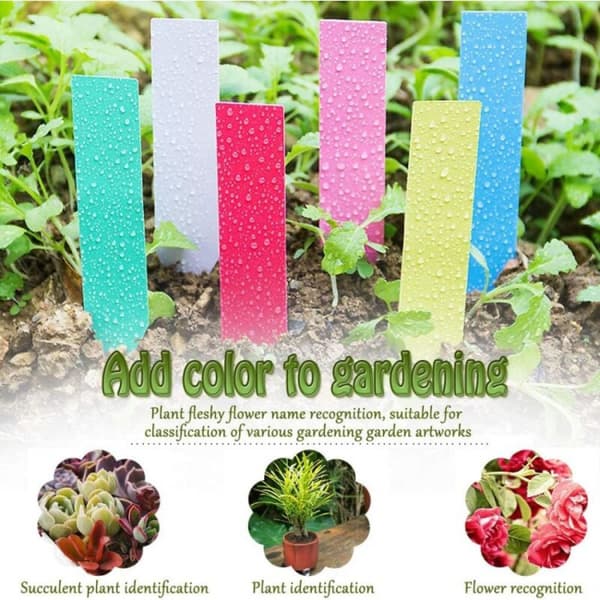 500 pcs, Reusable Multi-Color Plastic Waterproof Plant Labels
