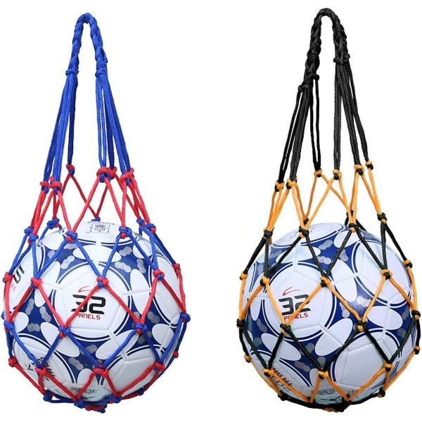 Ball Net Bag, 2 Styck Bärbar Mesh Ball Bag Ball Net Storage Mesh Bag Volleyboll