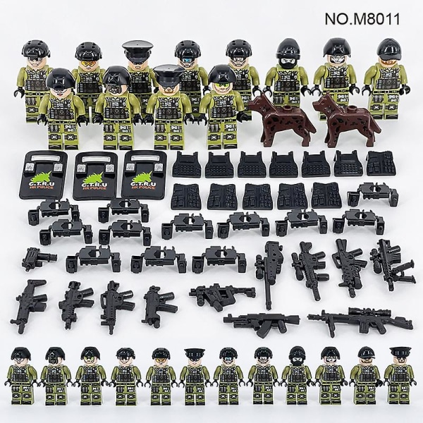 Militær Serie Byggelegetøj 12 Minifigurer