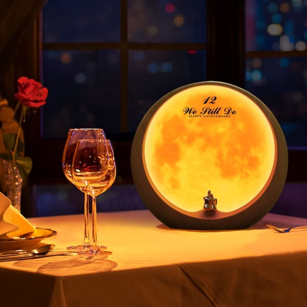 Moon Ambient Light DIY Jubileum Bryllup Valentinsdag gaveideer Kunstdekor, kjærlighet under den røde månen
