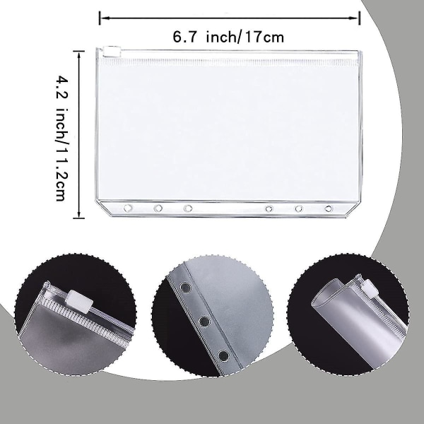 A6 Budget Binder Med Kontantkuverter, Pu Læder Notebook Binder - Grøn--grøn