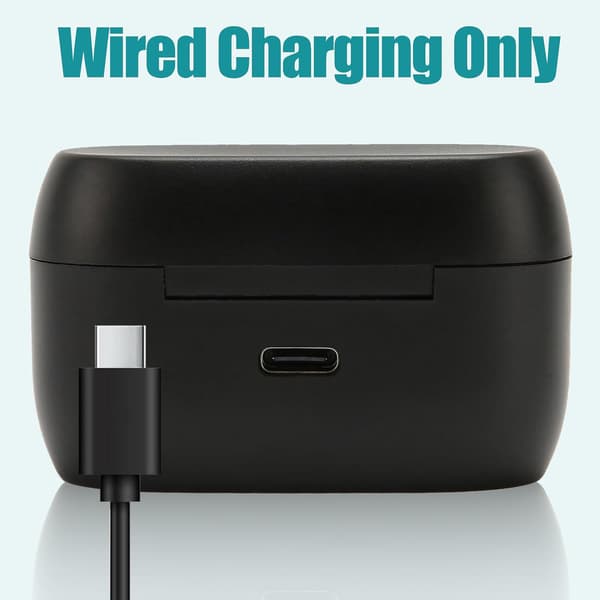 Opladningsetui til Elite 75t/Active 75t, 700mAh trådløst erstatningsetui, sort