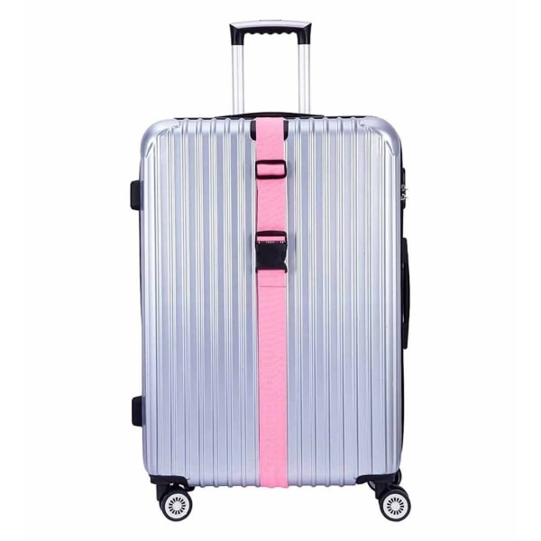 4 stk lyserøde bagageremme, bagageremme til bagage