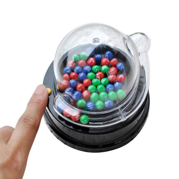 Elektrisk mini lotteri bingomaskin for hjemmefestspill (batterier ikke inkludert)