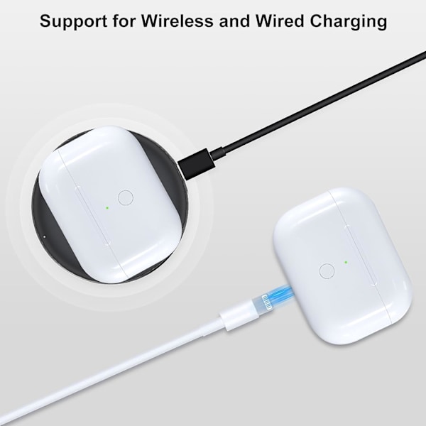 Trådlöst laddningsfodral för Pro 2-generationen, för IOS Earbuds Pro 2 laddningsfodral med Bluetooth-parningsknapp