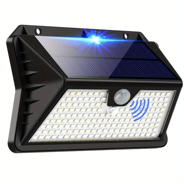 185LED Udendørs Solcellelampe med Bevægelsessensor IP65 3 Tilstande til Have Terrasse Garage Sikkerhed 6pcs