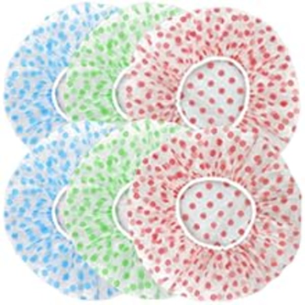 Vanntette dusjhetter, gjenbrukbar dusjhette i plast med elastisk bånd for sikker passform, motedesign langhårsbeskyttelse badehette_xx