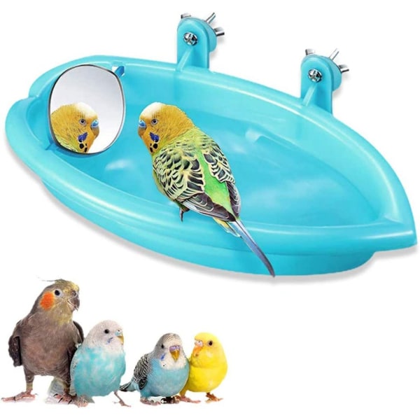 Fugle badekar med spejl, Fuglebur bruser tilbehør, badekar