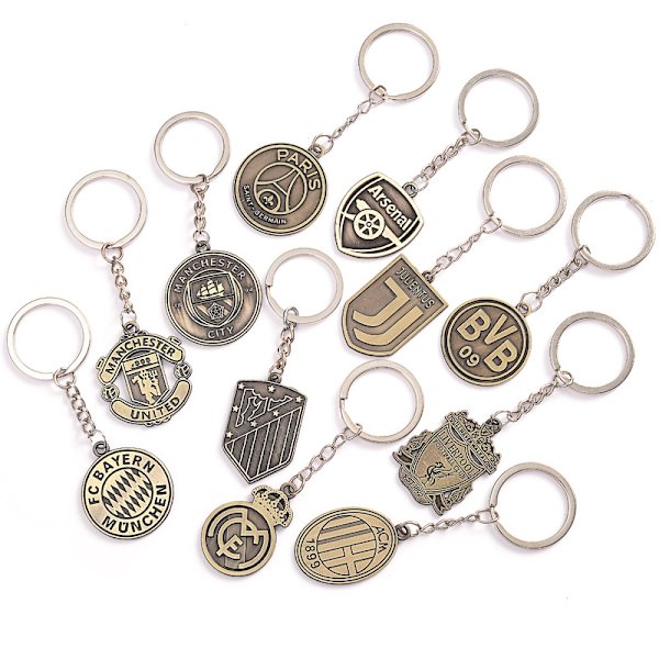Fodboldklub Logo Metal Nøglering Nøgleholder Bil Nøglering Til A2