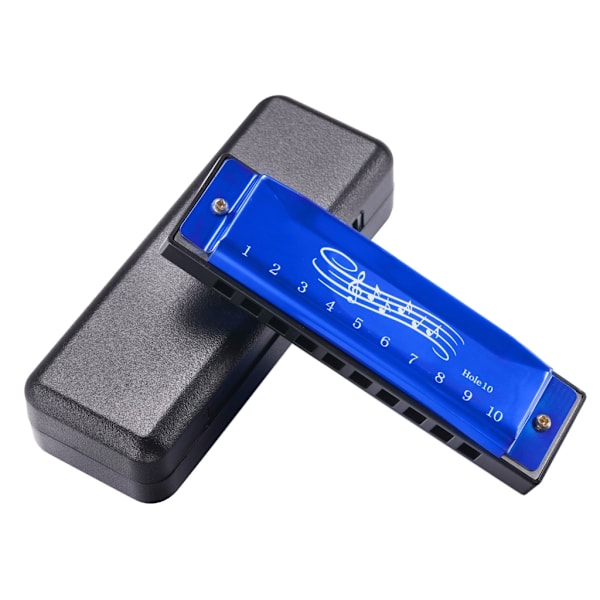 10 Huller 20 Toner Professionel C-Dur Kromatisk Harmonika, Mundharmonika og Professionel Harmonika til Børn, Voksne, Spillere Silver 0.07