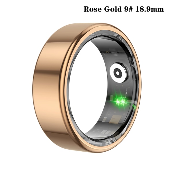 Smart Ring Fitness Health Tracker Titanium Legering Fingerring F Gold 18.9mm