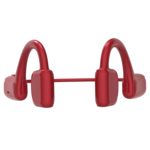 Öppet öra svettsäkert headset för sportlöpning för elektronikbruk -Rött