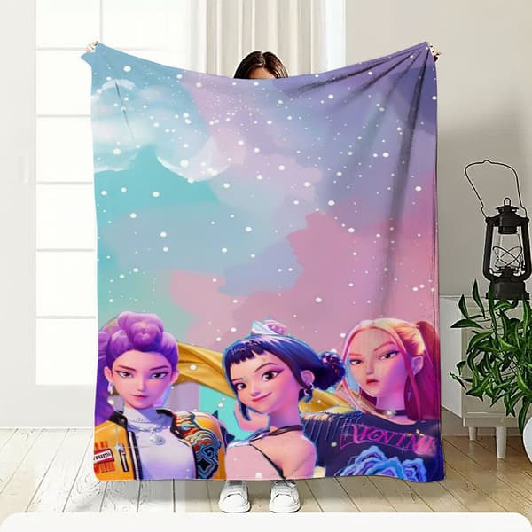 K-Witch Hunters Flanellteppe Hot Sale Digitaltrykk Multifunksjonelt Teppe Soverom Sofateppe A1237 130*150【Student Blanket】