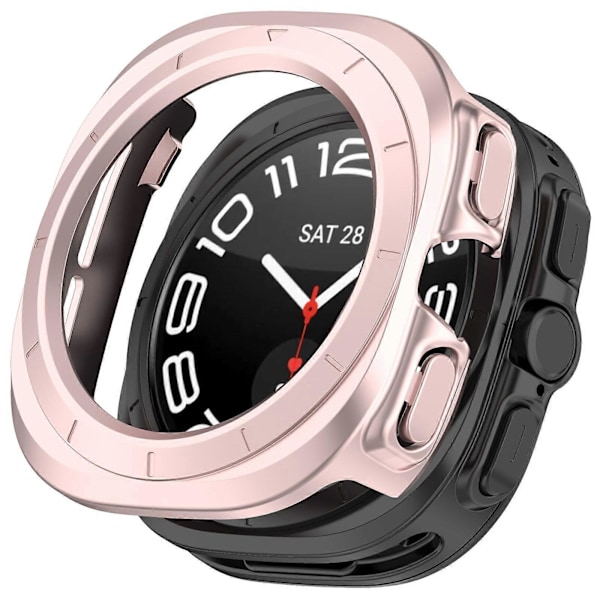 Hårdt PC-etui til Samsung Galaxy Watch Ultra 47mm, Semi-beskyttende armbåndsetui Pink