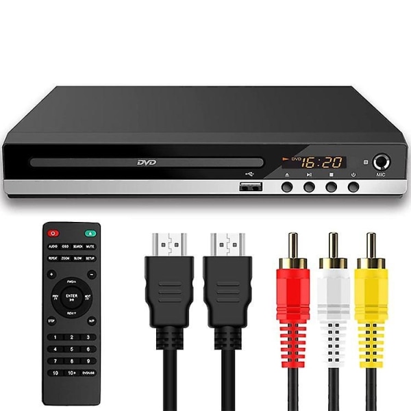 DVD-afspiller til tv med hdmi, dvd-afspiller, der afspiller alle regioner, cd-afspiller til stereoanlæg i hjemmet, hdmi & RCA-kabel medfølger-Xin