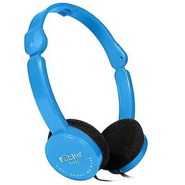 Blå hodetelefoner med ledning for barn på øret Sammenleggbare stereohodetelefoner for barn az16561