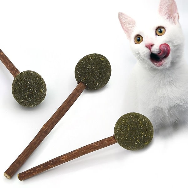3-pak Catnip Ball Lollipop Catnip legetøj til indekatte