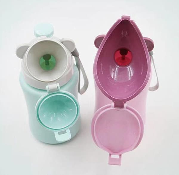 Bærbart reisepotte for barn, bilcampingurinal med lekkasjesikker forsegling Light blue-gray