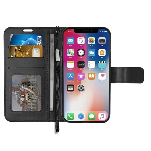 Læder Etui / Wallet - iPhone 11 Pro Max, 6.5 - wallet etui Sort