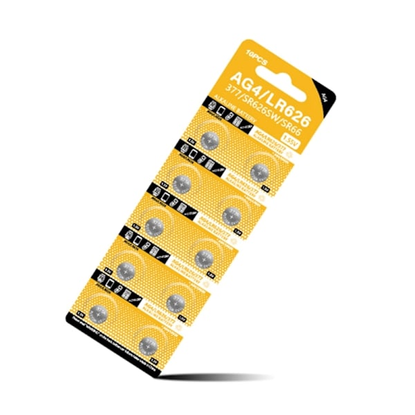 10/50 pak AG4 LR626 knapbatterier 1,55V knapceller Langvarig strøm Velegnet til ure Kameraer og legetøj Holdbar 0.02 10 pieces