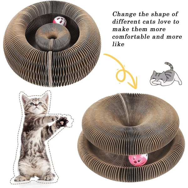 Cat toys for indoor cats, scratching post with toy bell