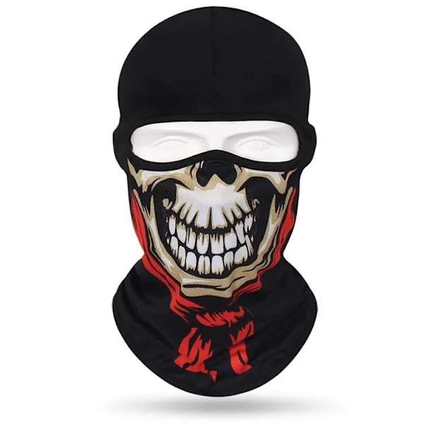 Maske hætte elefanthue Halloween Fuld Ansigt Dækning ski motorcykel - Perfekt black