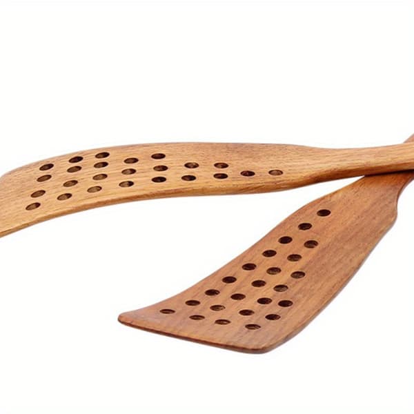 Non-stick multifunktionell träspatel, pannkaksskyffel & slitsspatel kökstillbehör 1pc