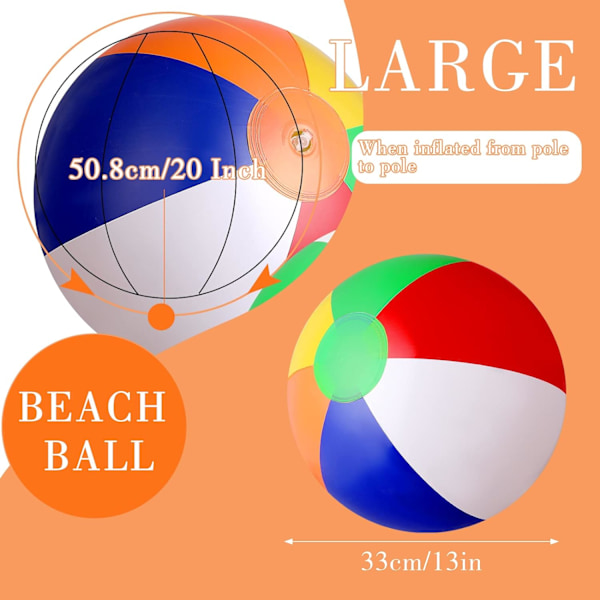 Vattenleksaker Boll Strandleksaker för Sommarstrand, Poolspel (Regnbåge)