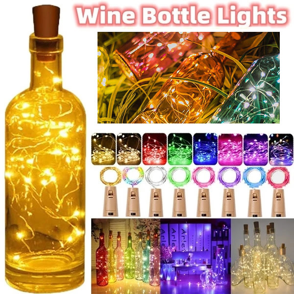 Ljusslinga för flaska LED (med batteri) halloween jullampa Fyrfärgad Four-color 1PC