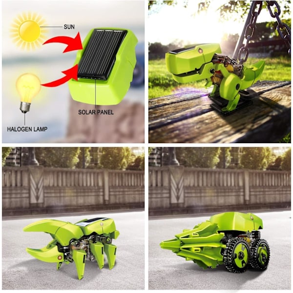 Hot Bee Dinosauruksen lelut pojille ja tytöille, 3-in-1 aurinkoenergialla toimivat robottilelut, STEM-lelut, 8 9 10 -vuotiaille pojille ja tytöille, rakennussarja