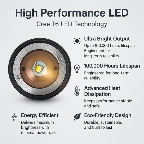 LED-taskulamppu (veden- ja iskunkestävä) 5 toiminnolla 160