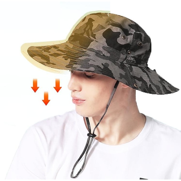 Camo Pustende Boonie Hat med bred rand