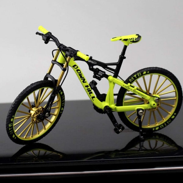 Mini Finger Bike 1/10 Skala Finger Mountain Bike Miniatyr metallleksak Samlarbar Cykelmodell Heminredning