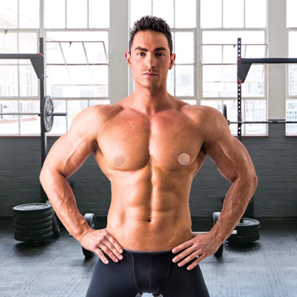 Brystvortedeksel for menn, alternativ til brystbinding for gynecomastia, skjuler mannlige bryst, 50 pakning