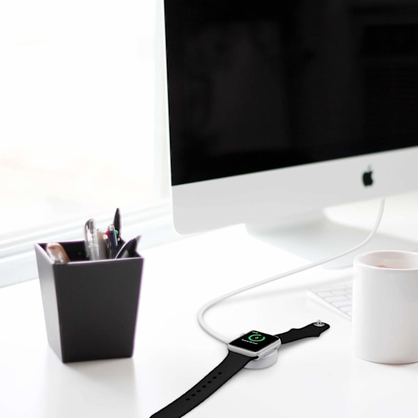 Klocka, laddningskabel för klocka MFi-certifierad magnetisk trådlös bärbar laddare laddningskabel kompatibel med Apple Watch Series SE 6 5 4 3